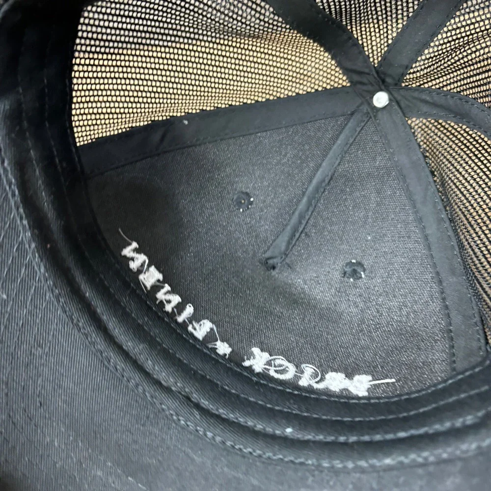 Brick Linen Hat‎ Cap Snapback Black Trucker Adjustable
